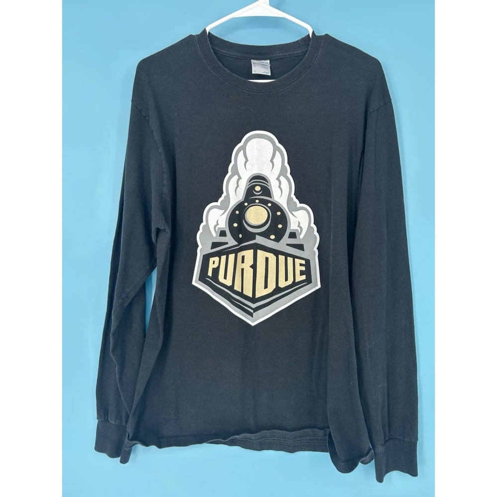 Purdue Boilermakers‎ Port & Company Long Sleeve Shirt Men's Black Size L